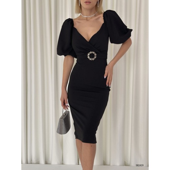 153323 TOPTAN SİYAH ELBİSE