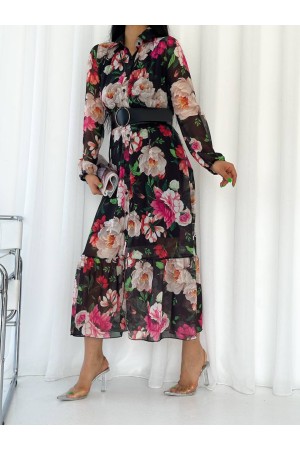 153332 TOPTAN DESENLİ ELBİSE