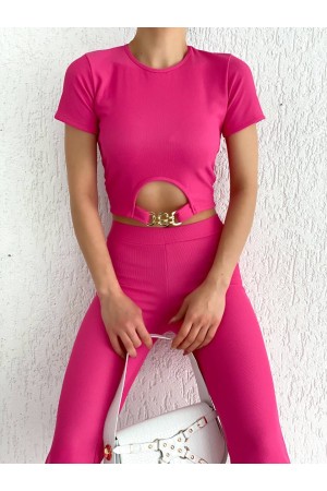 153345 TOPTAN FUŞYA PANTOLON TAKIM