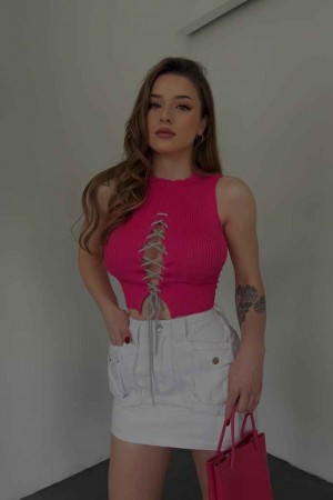 153588 TOPTAN FUŞYA BLUZ