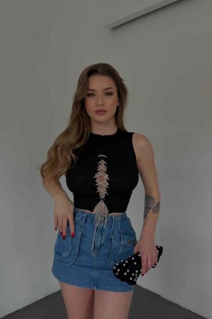 153590 TOPTAN SİYAH BLUZ