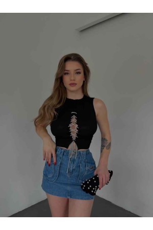 153590 TOPTAN SİYAH BLUZ