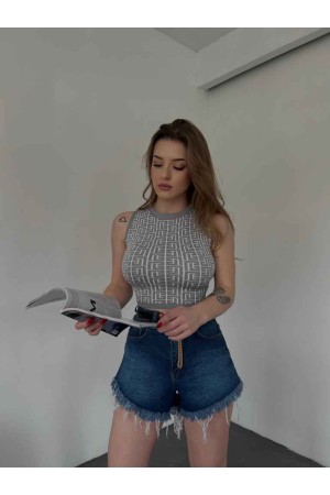 153605 TOPTAN GRİ BLUZ