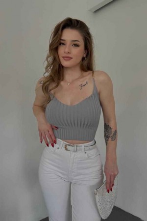 153611 TOPTAN GRİ BLUZ