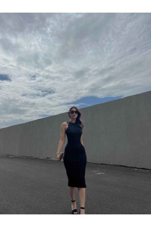 153615 TOPTAN SİYAH ELBİSE