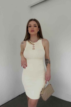 153623 TOPTAN BEYAZ ELBİSE