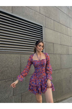 153624 TOPTAN DESENLİ ELBİSE