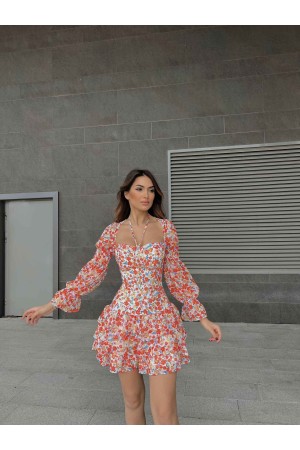 153625 TOPTAN DESENLİ ELBİSE