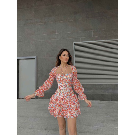 153625 patterned DRESS