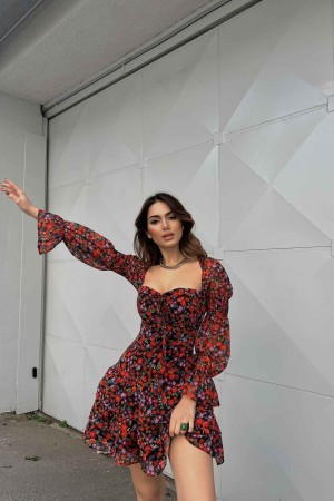 153626 patterned DRESS