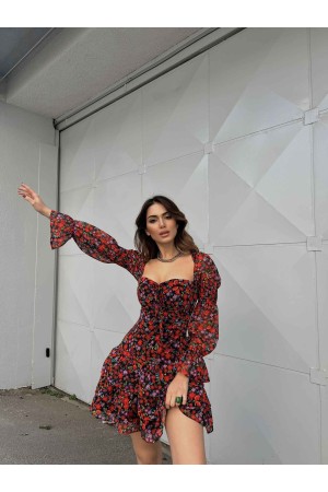 153626 TOPTAN DESENLİ ELBİSE