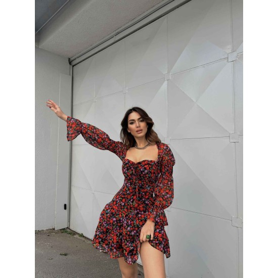 153626 patterned DRESS