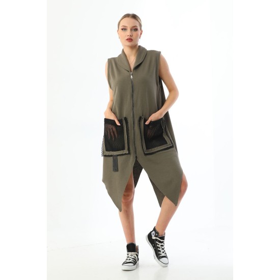 153653 khaki CARDIGAN