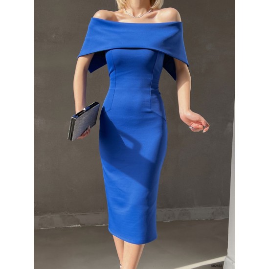 153670 TOPTAN SAKS ELBİSE