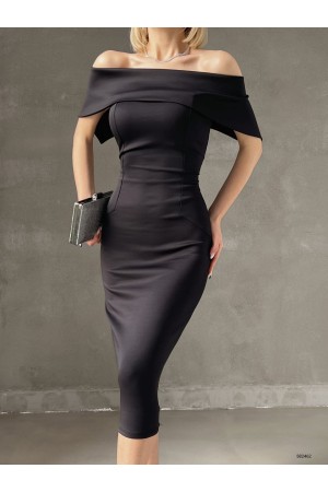 153673 TOPTAN SİYAH ELBİSE