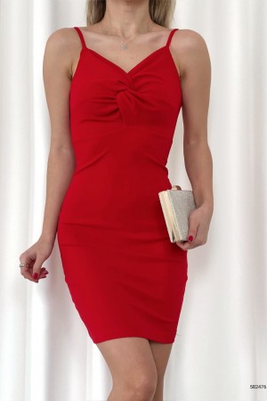 153681 TOPTAN KIRMIZI ELBİSE