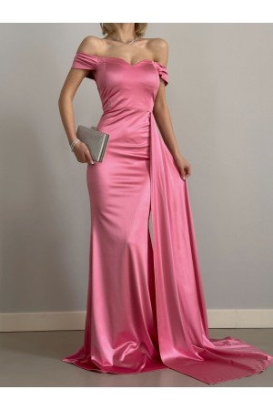 153687 TOPTAN PEMBE ELBİSE