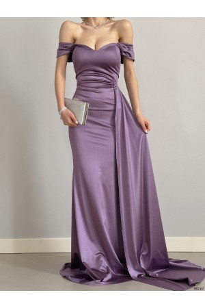 153692 TOPTAN LİLA ELBİSE