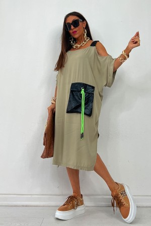 153883 khaki DRESS