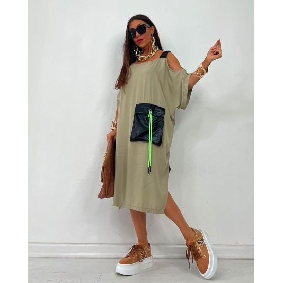 153883 khaki DRESS