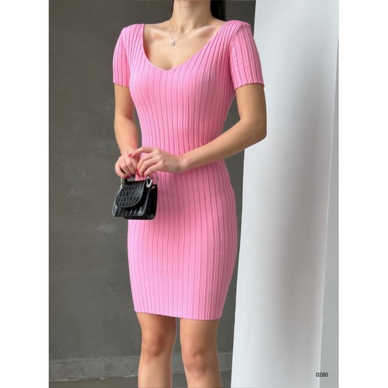 153915 TOPTAN PEMBE ELBİSE