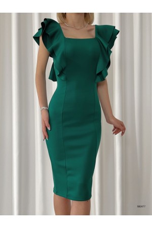 153931 TOPTAN YEŞİL ELBİSE