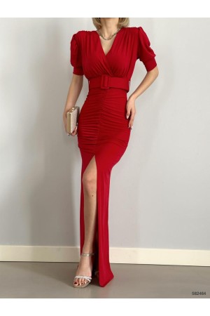 154121 TOPTAN KIRMIZI ELBİSE