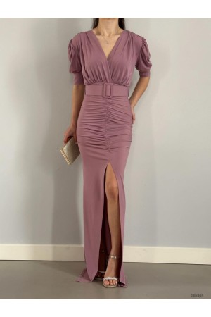 154127 TOPTAN LİLA ELBİSE