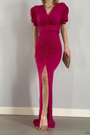 154128 TOPTAN FUŞYA ELBİSE