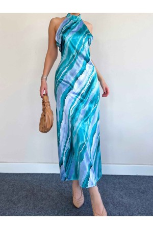 154190 TOPTAN DESENLİ ELBİSE