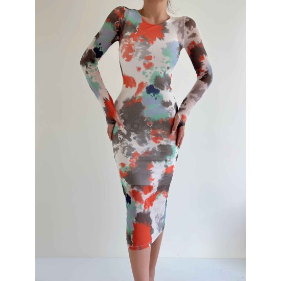154196 patterned DRESS
