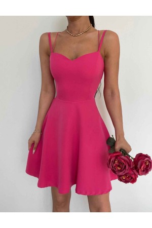 154198 TOPTAN PEMBE ELBİSE