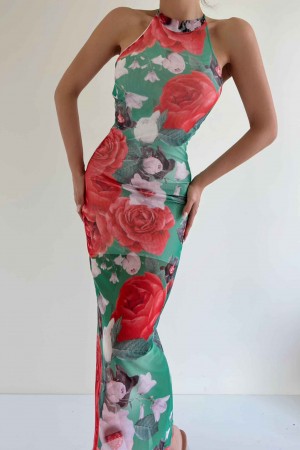 154203 TOPTAN DESENLİ ELBİSE