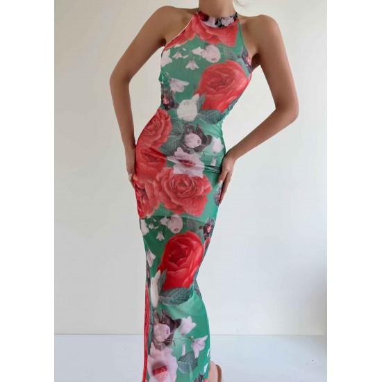 154203 TOPTAN DESENLİ ELBİSE