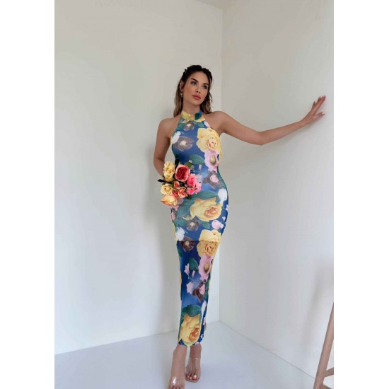 154204 TOPTAN DESENLİ ELBİSE