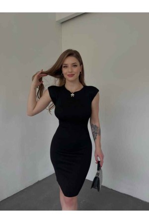 154218 TOPTAN SİYAH ELBİSE