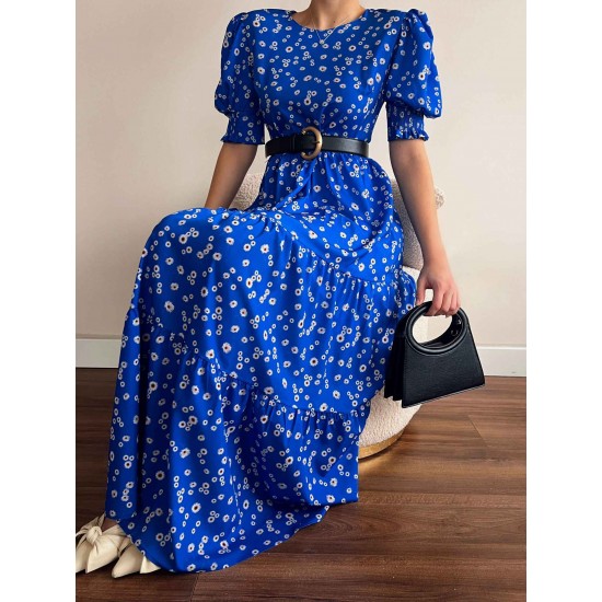 154866 TOPTAN DESENLİ ELBİSE