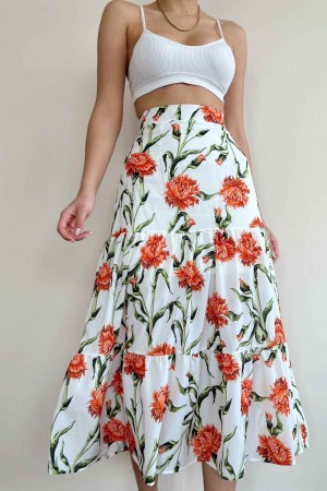 154870 TOPTAN ÇİÇEK DESENLİ ETEK