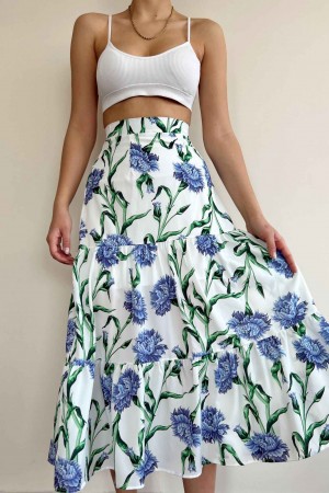 154871 TOPTAN ÇİÇEK DESENLİ ETEK