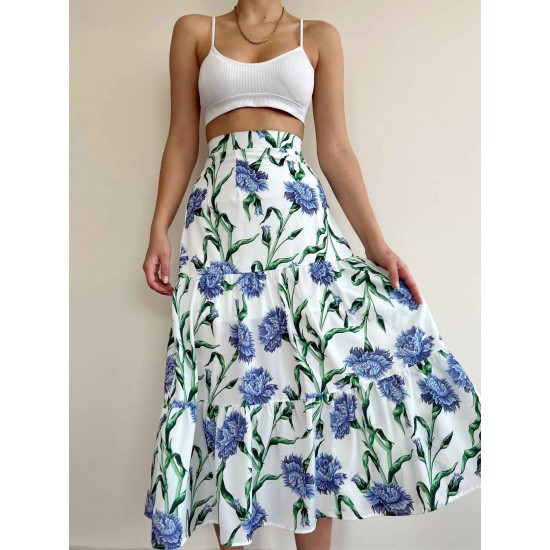 154871 TOPTAN ÇİÇEK DESENLİ ETEK