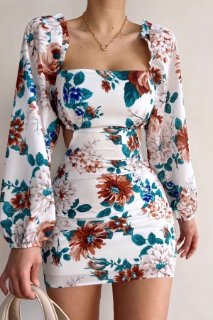 154874 floral pattern DRESS