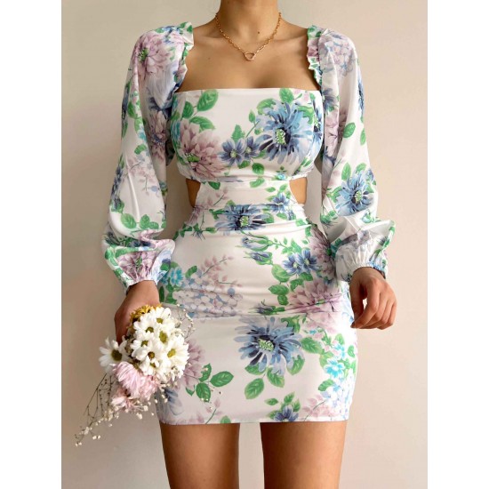 154875 floral pattern DRESS