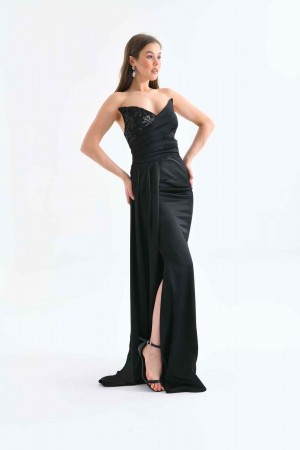 155212 black Evening dress