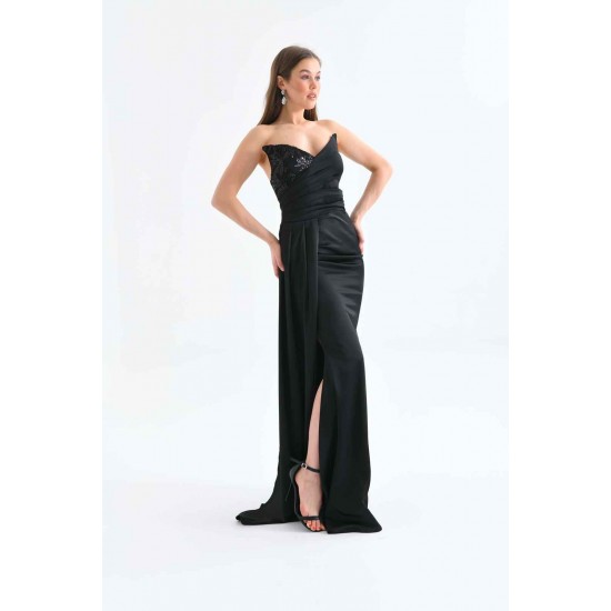 155212 black Evening dress