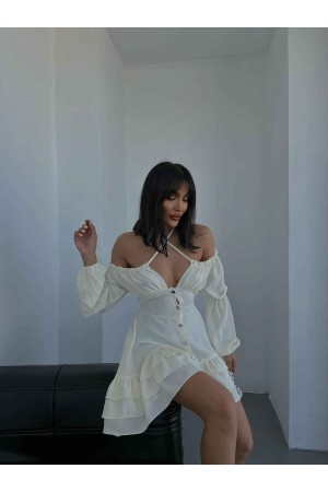 155312 TOPTAN BEYAZ ELBİSE