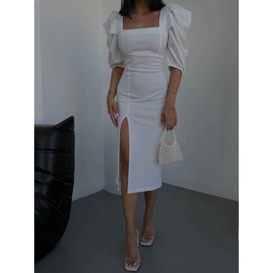 155324 TOPTAN BEYAZ ELBİSE