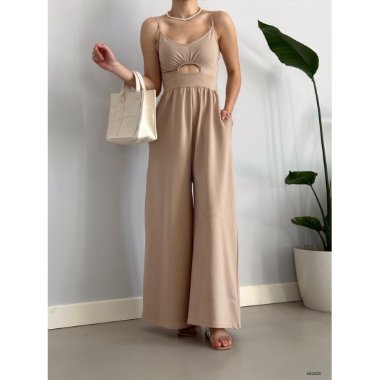 155438 beige OVERALLS