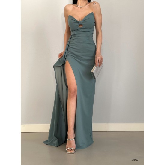 155456 TOPTAN MİNT ELBİSE