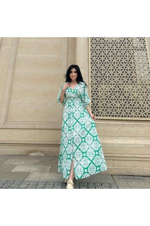 155474 TOPTAN DESENLİ ELBİSE