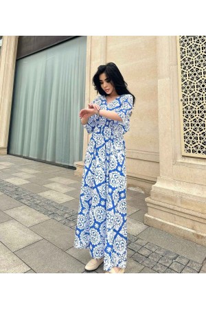 155475 TOPTAN DESENLİ ELBİSE